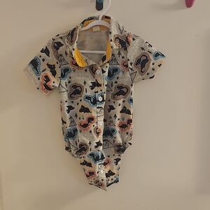 Dinosaur Print Toddler Onesie